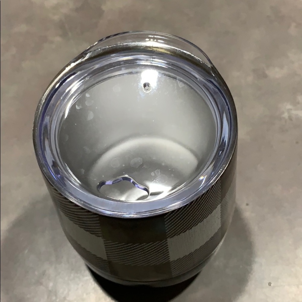 New black and white checkered cup